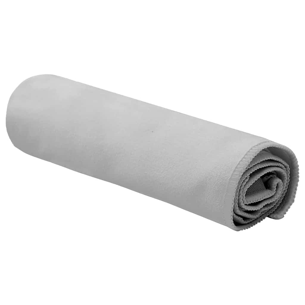 Sportshåndklær 2 pcs Grå 50 x 30 cm Polyester og polyamid