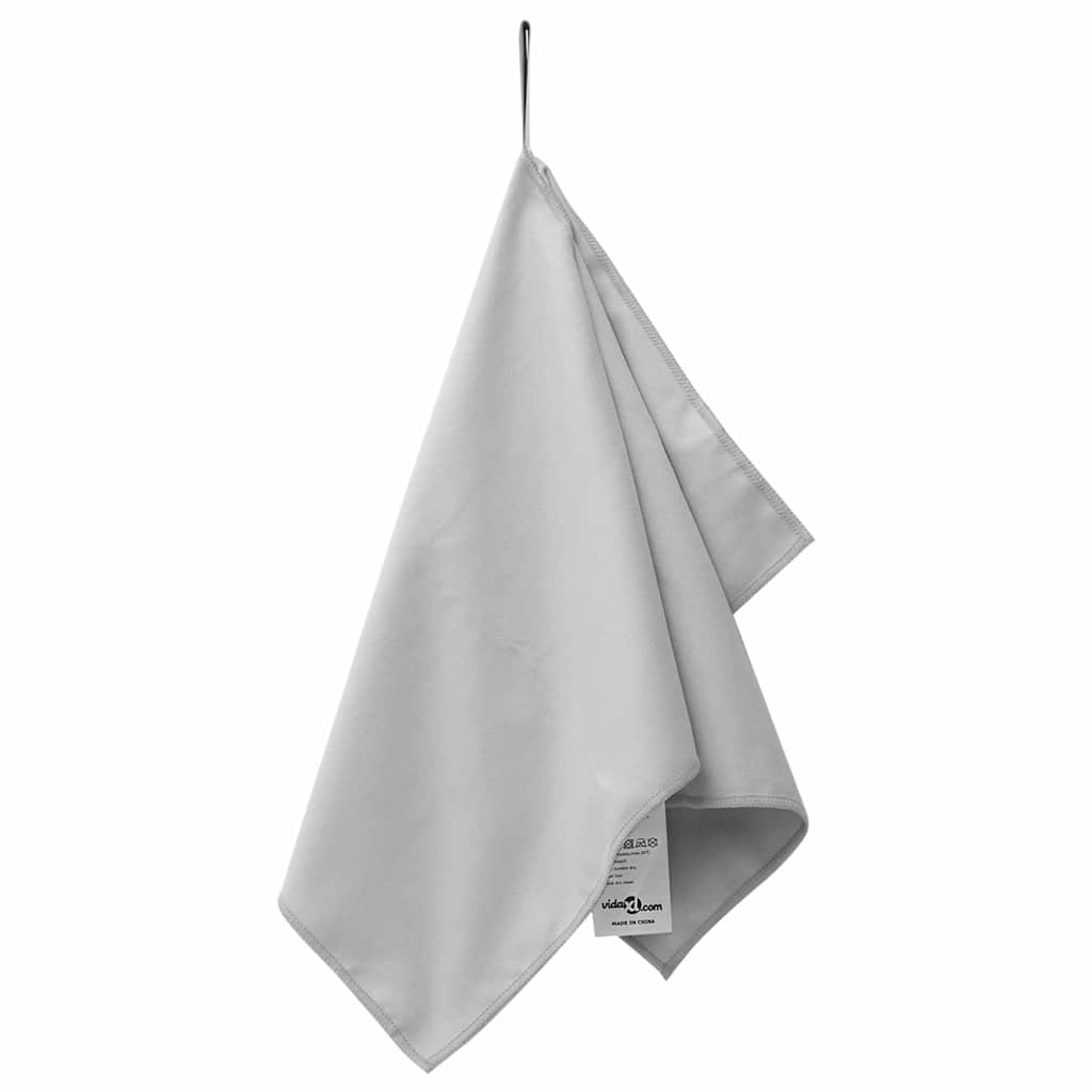 Sportshåndklær 2 pcs Grå 50 x 30 cm Polyester og polyamid