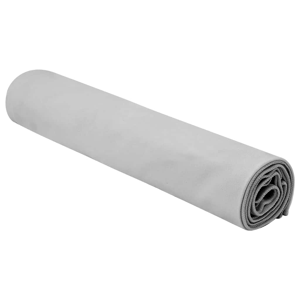 Sportshåndklær 2 pcs Grå 140 x 70 cm Polyester og polyamid