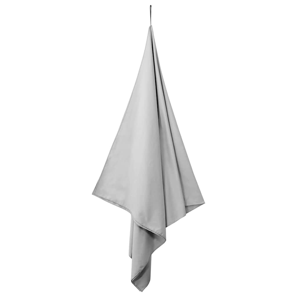 Sportshåndklær 2 pcs Grå 180 x 90 cm Polyester og polyamid