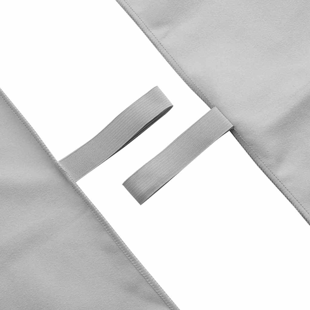 Sportshåndklær 2 pcs Grå 200 x 100 cm Polyester og polyamid