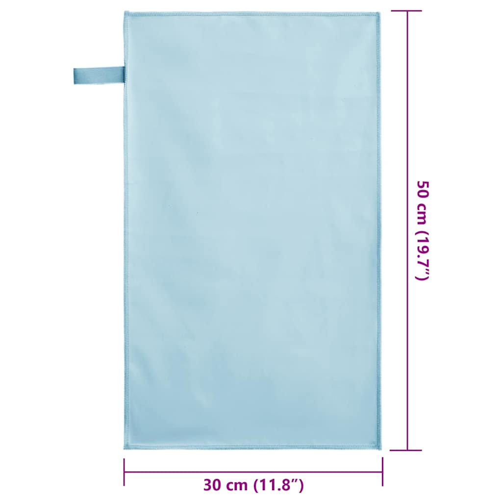 Sportshåndklær 2 pcs Blå 50 x 30 cm Polyester og polyamid