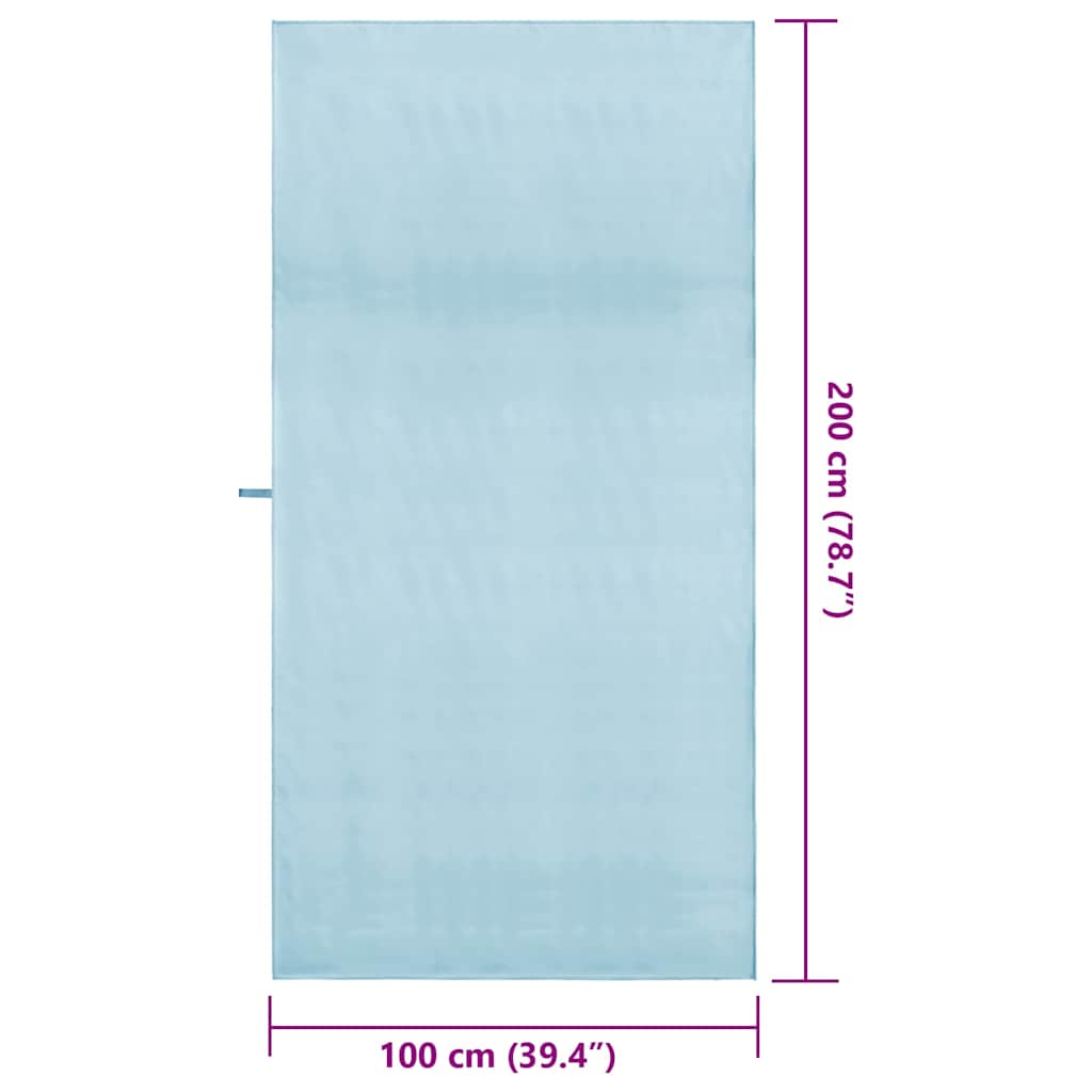 Sportshåndklær 2 pcs Blå 200 x 100 cm Polyester og polyamid