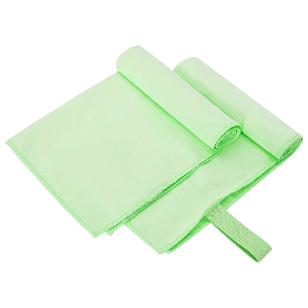 Sportshåndklær 2 pcs grønn 50 x 30 cm Polyester og polyamid
