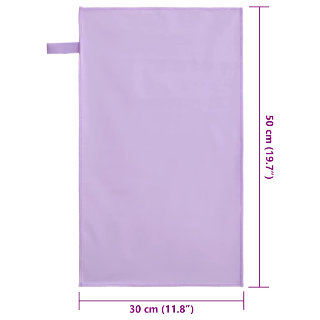 Sportshåndklær 2 pcs Lilla 50 x 30 cm Polyester og polyamid