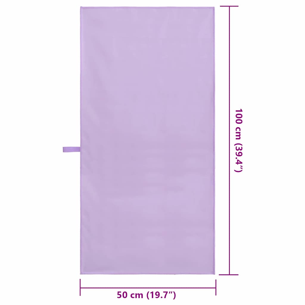 Sportshåndklær 2 pcs Lilla 100 x 50 cm Polyester og polyamid