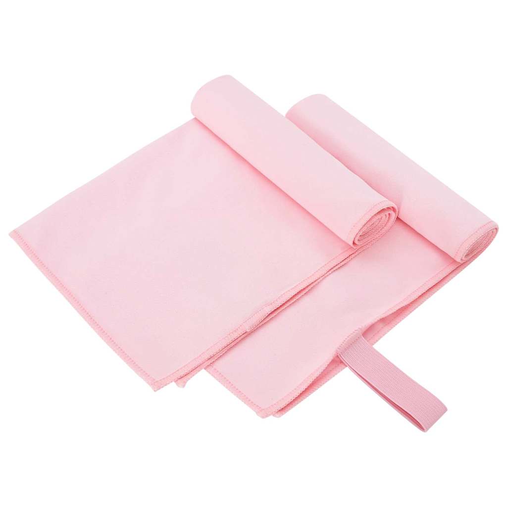 Sportshåndklær 2 pcs Rosa 50 x 30 cm Polyester og polyamid