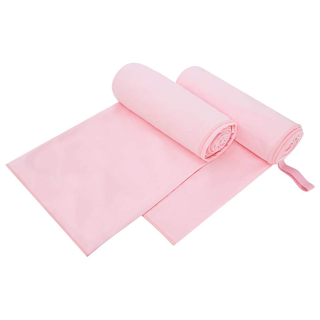 Sportshåndklær 2 pcs Rosa 200 x 100 cm Polyester og polyamid