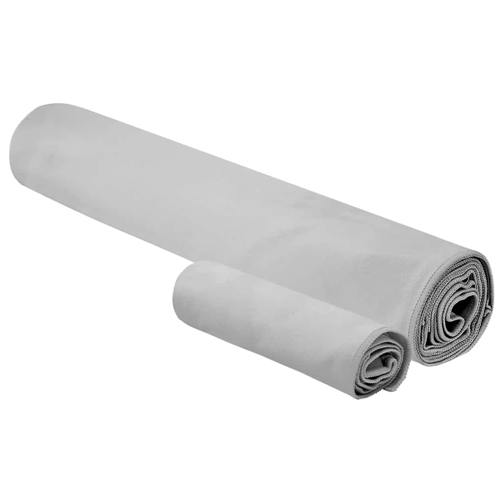 Sports håndklesett 2 pcs Grå stoff