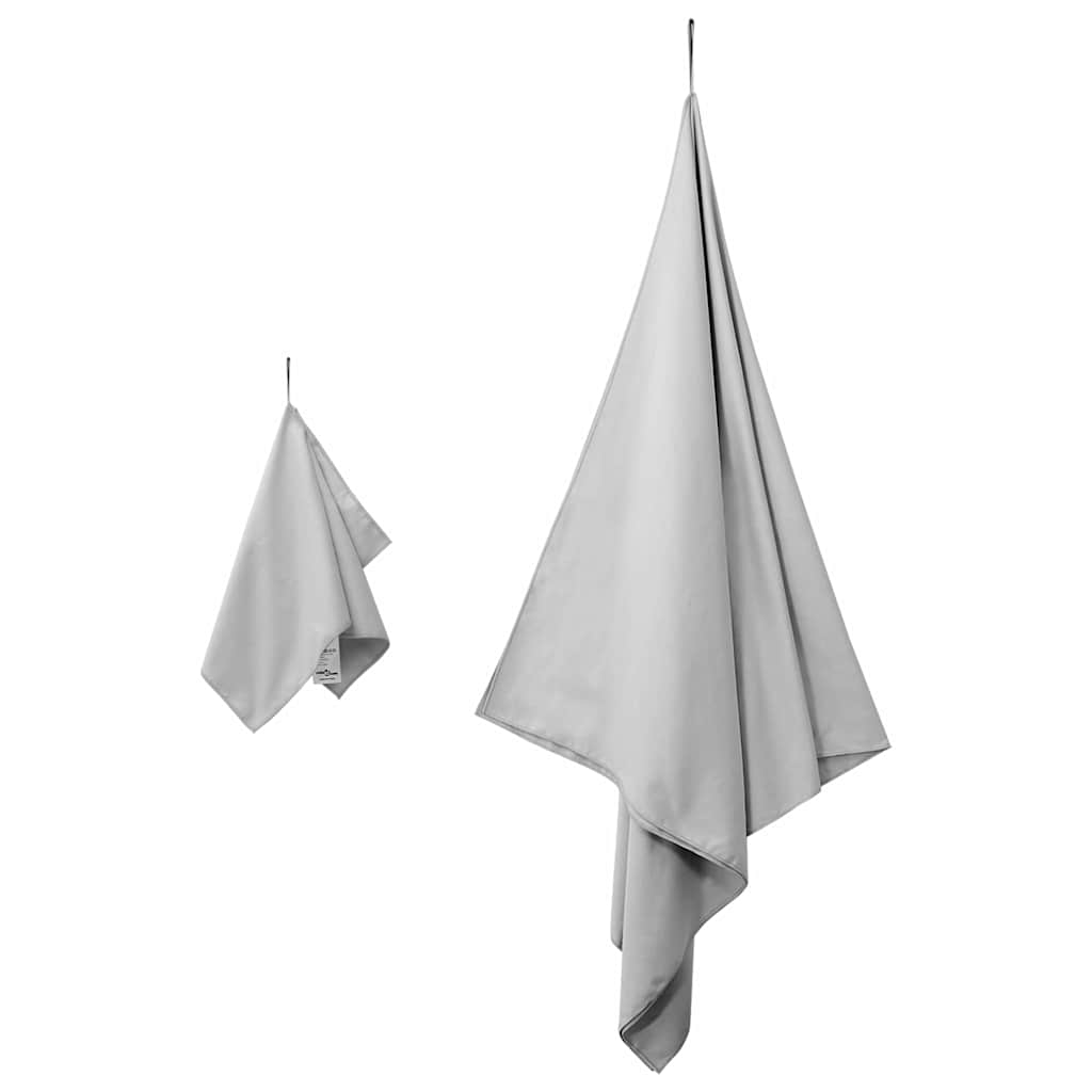Sports håndklesett 2 pcs Grå stoff