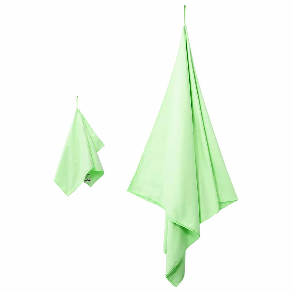 Sports håndklesett 2 pcs grønn stoff