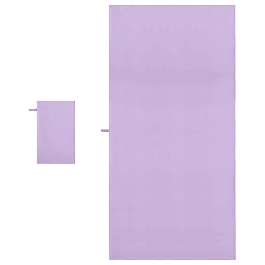 Sports håndklesett 2 pcs Lilla stoff