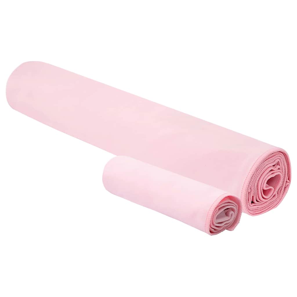 Sports håndklesett 2 pcs Rosa stoff
