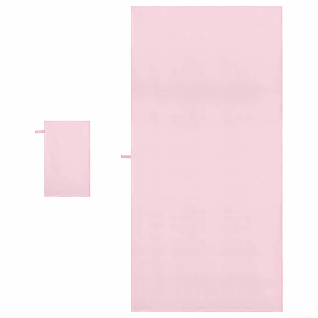 Sports håndklesett 2 pcs Rosa stoff