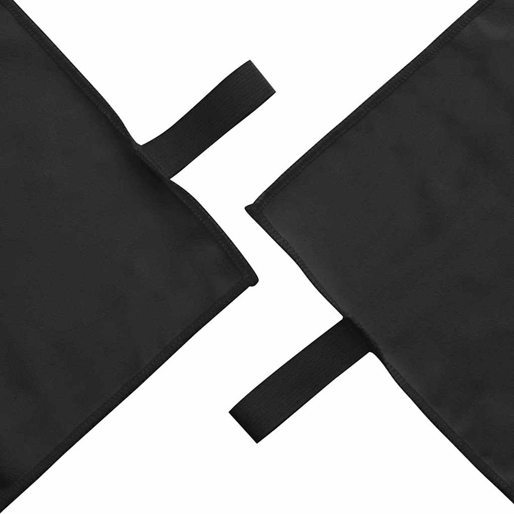 Sports håndklesett 3 pcs Svart Polyester og polyamid