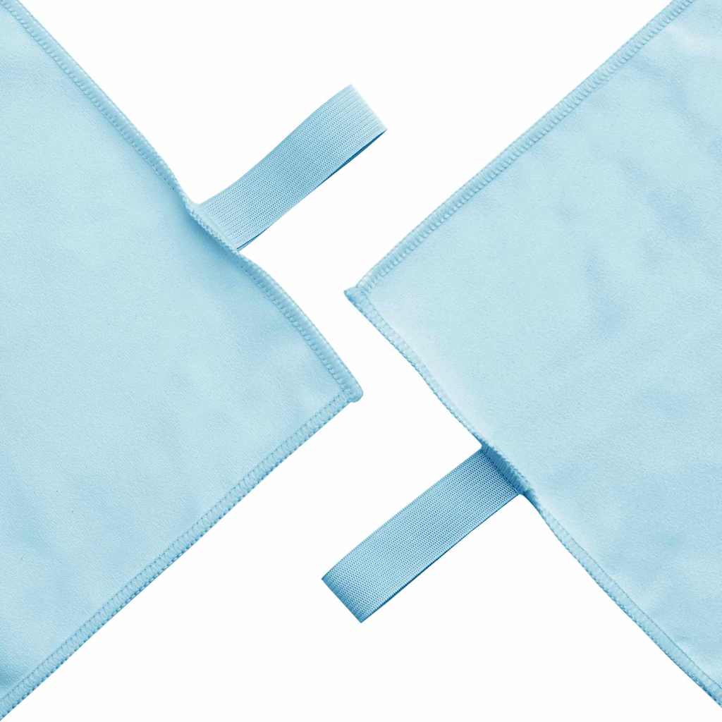 Sports håndklesett 3 pcs Blå Polyester og polyamid