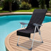 Utendørs Stol Håndklær 2 pcs Svart 130 x 60 cm