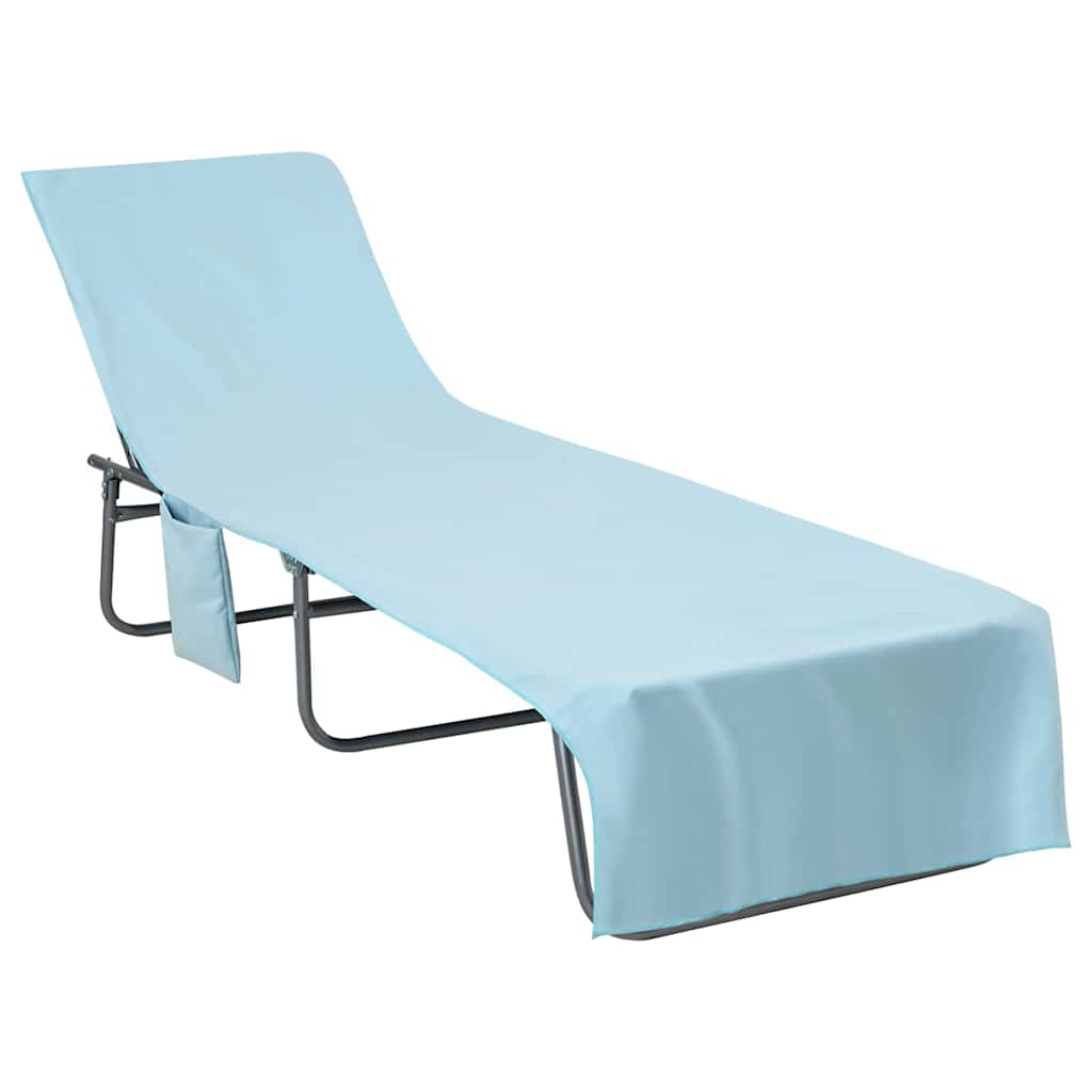 Solsenghåndkler 2 pcs Blå 210 x 75 cm Polyester og polyamid