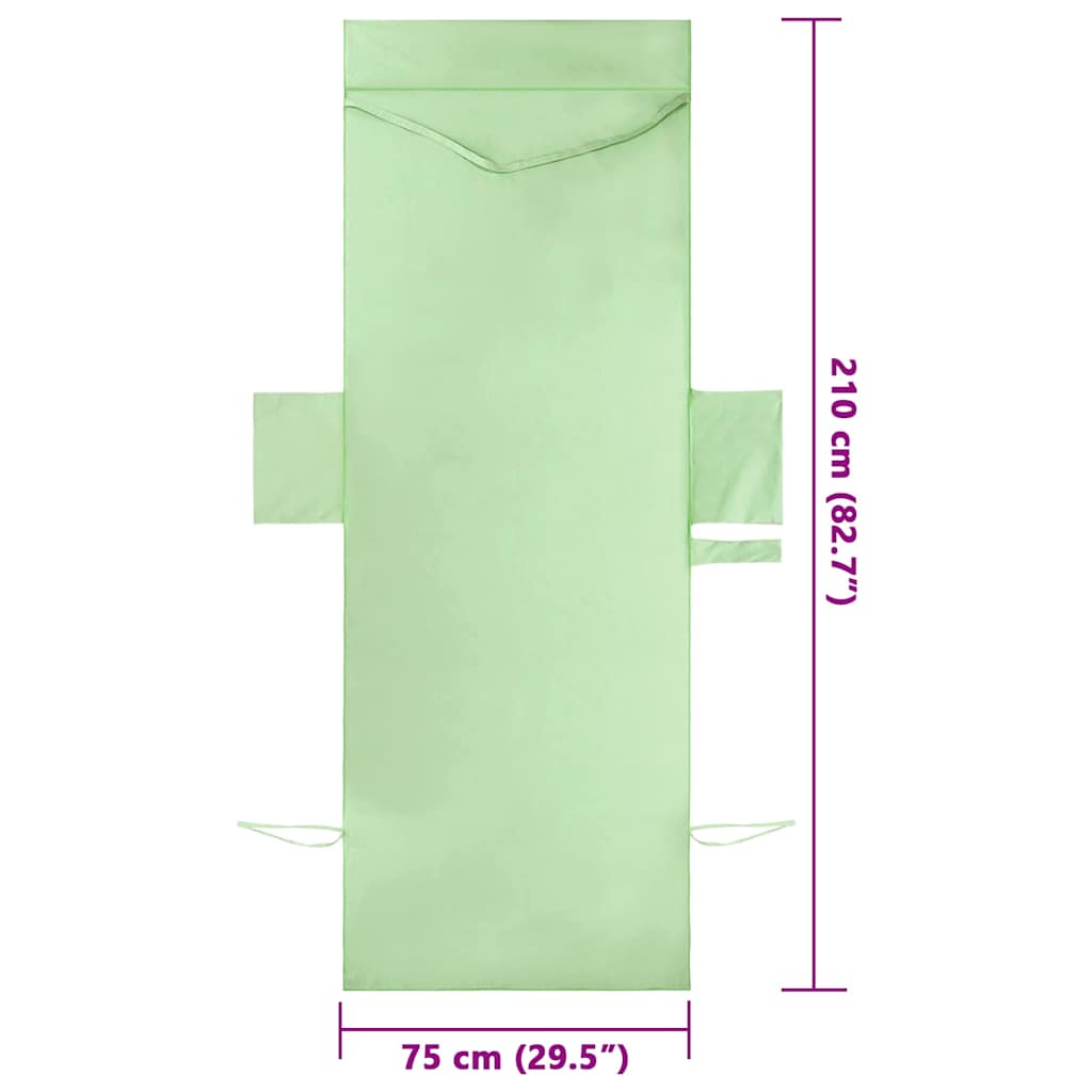 Solsenghåndkler 2 pcs grønn 210 x 75 cm Polyester og polyamid