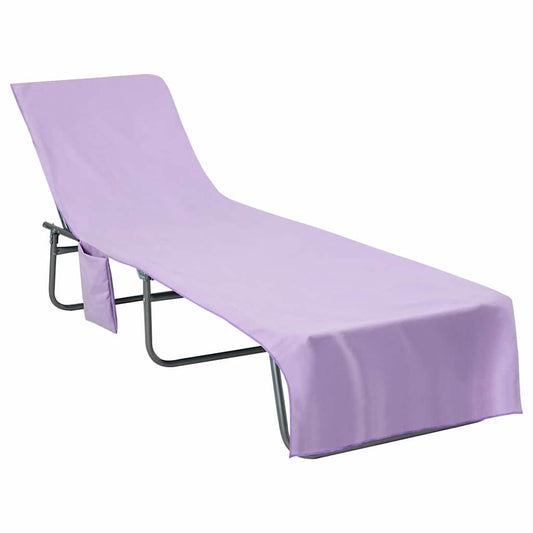 Solsenghåndkler 2 pcs Lilla 210 x 75 cm Polyester og polyamid