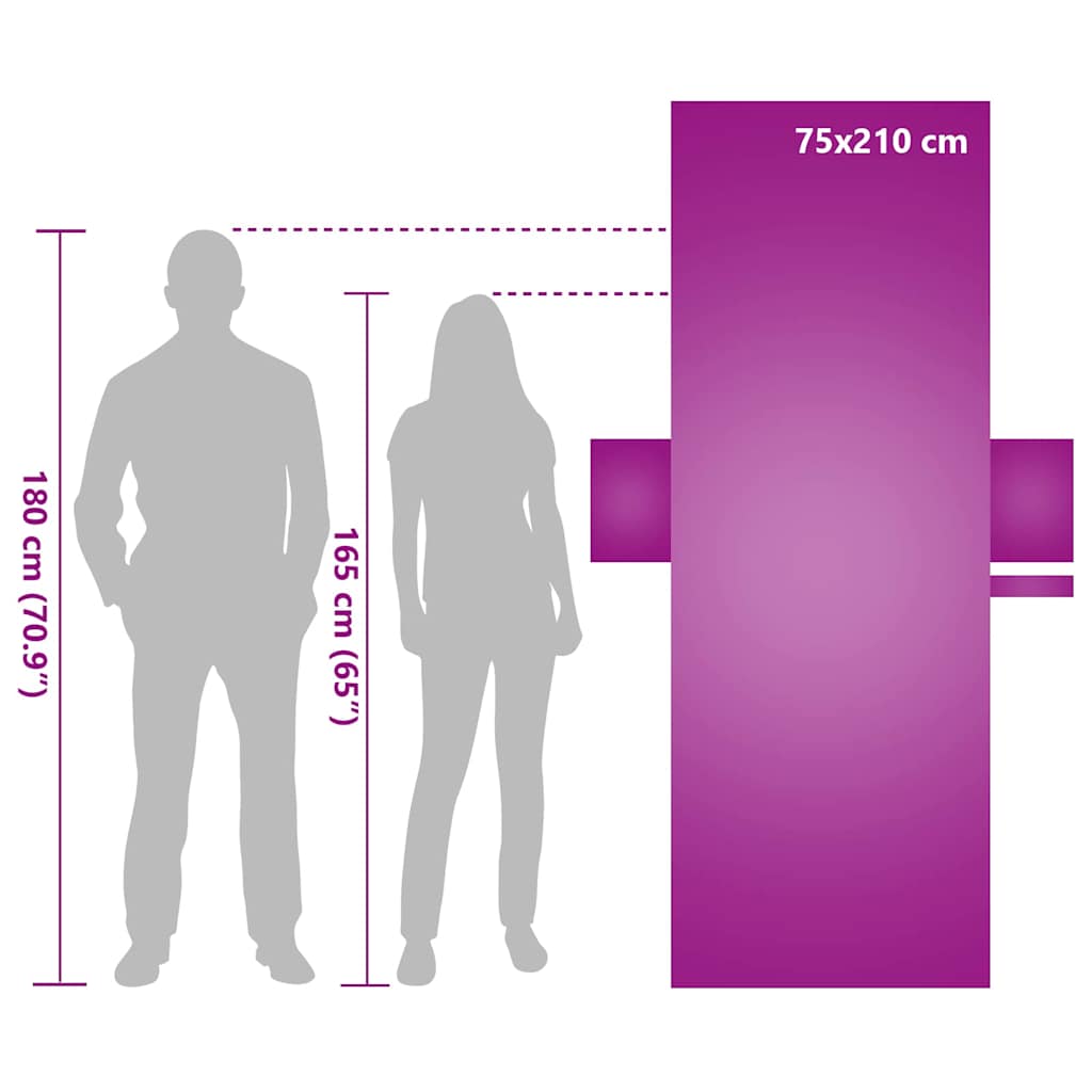 Solsenghåndkler 2 pcs Lilla 210 x 75 cm Polyester og polyamid