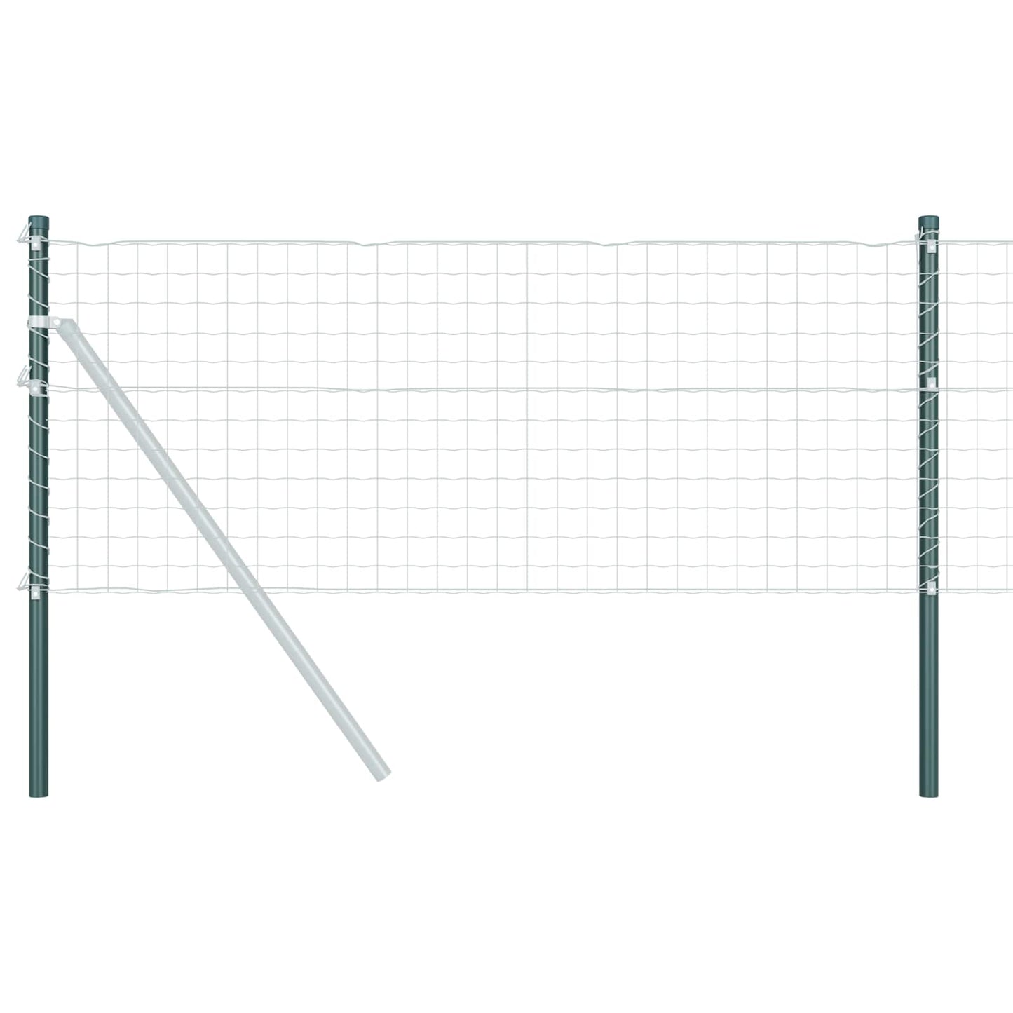 Gjerdepåle 2 pcs grønn 120 cm Pulverlakkert stål