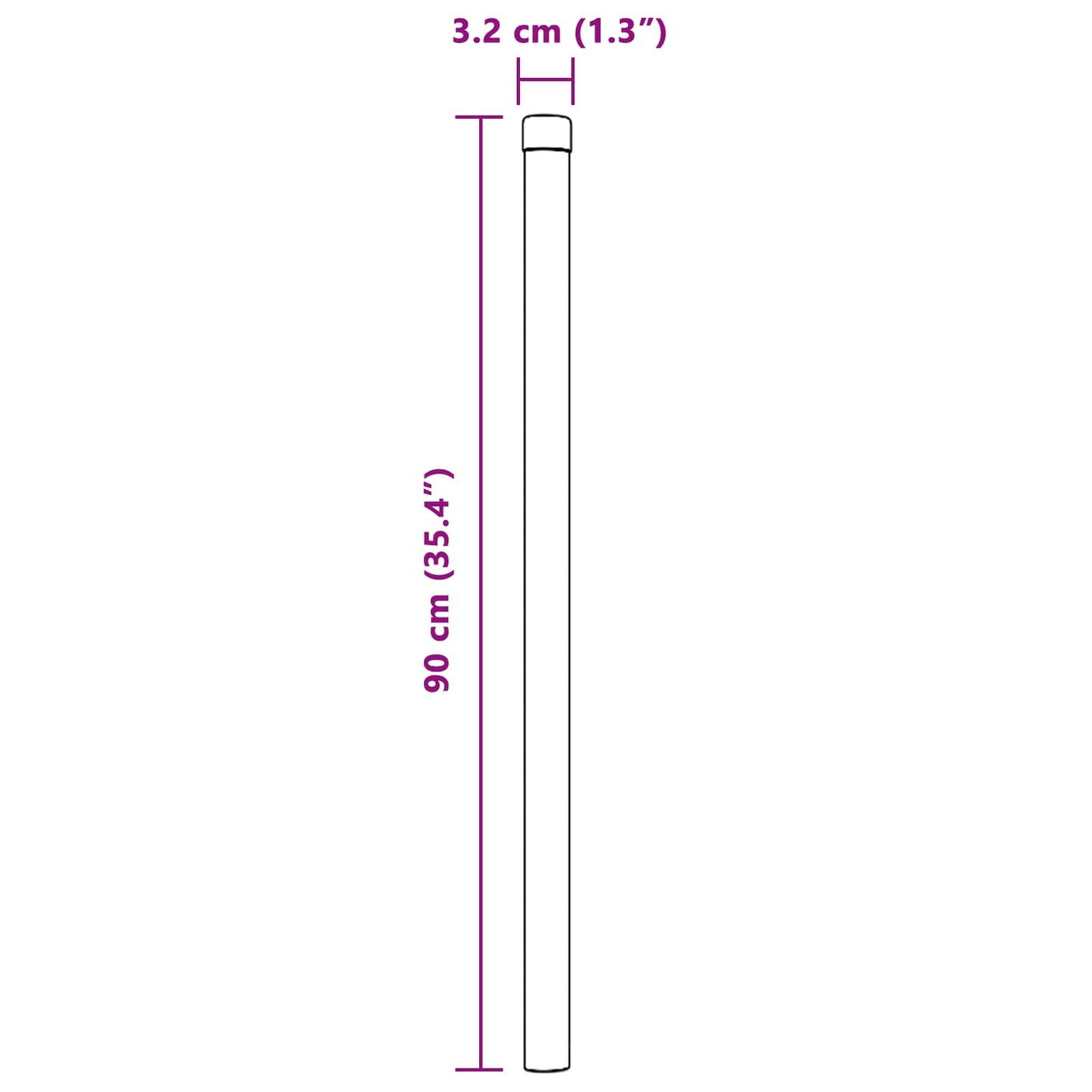 Gjerdepåle 2 pcs Grå 90 cm Pulverlakkert stål