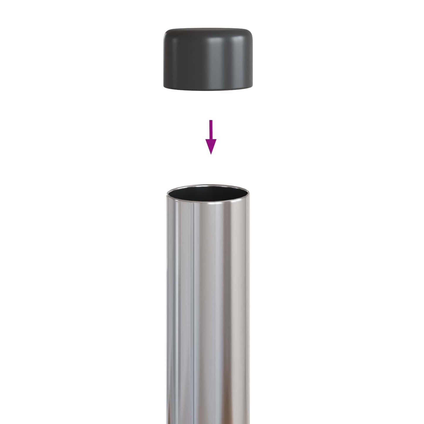 Gjerdepåle 12 pcs sølv 120 cm Pulverlakkert stål