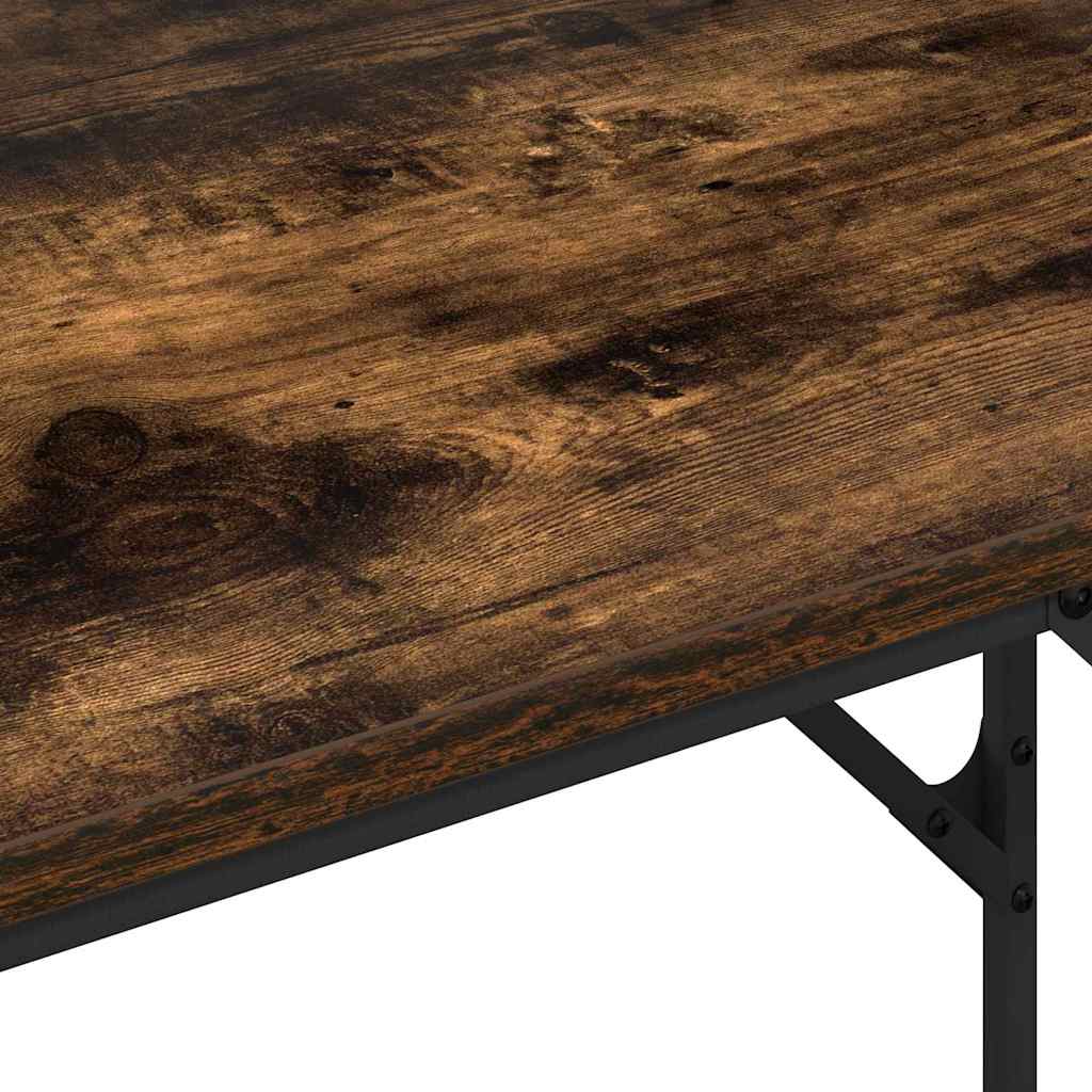 Skrivebord med hylle Røkt eik 100 x 50 x 86,5 cm Konstruert tre