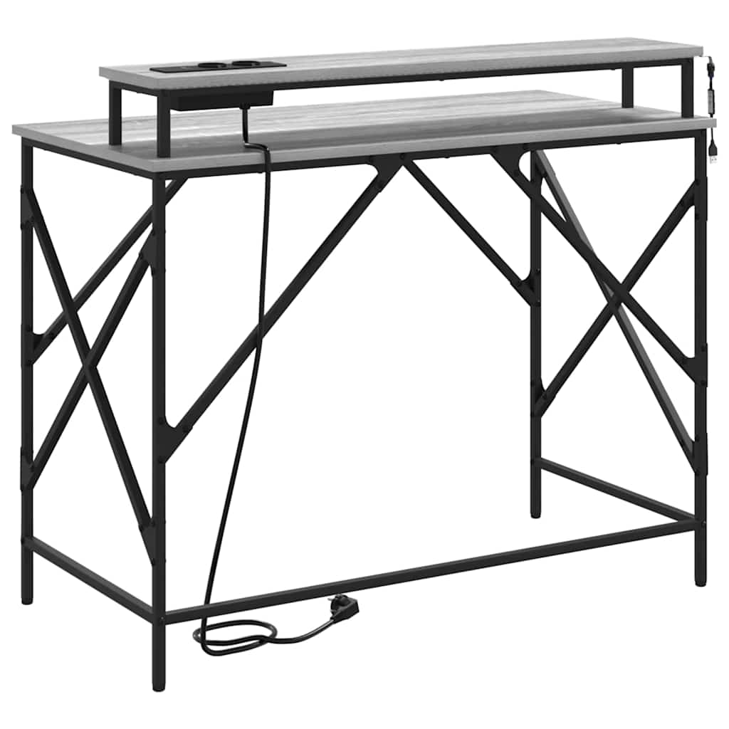 Skrivebord Grå Sonoma 100 x 50 x 86,5 cm Konstruert tre