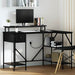 Skrivebord Svart Eik 120 x 79 x 86,5 cm Konstruert tre