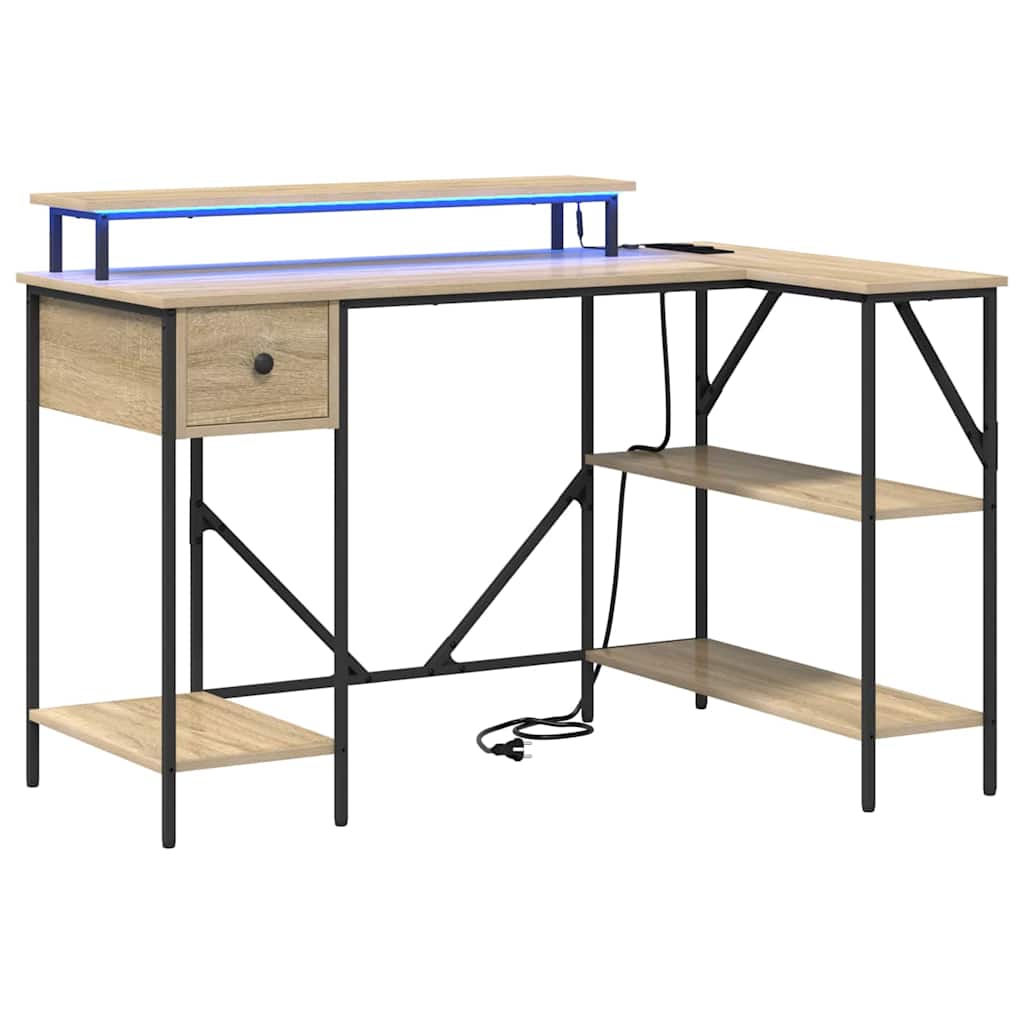 Skrivebord Sonoma eik 120 x 79 x 86,5 cm Konstruert tre