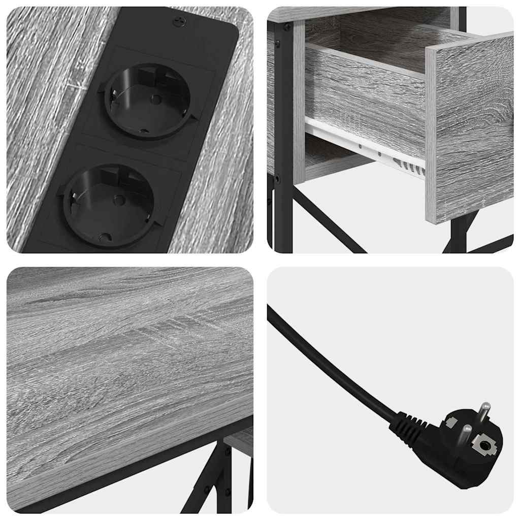 Skrivebord Grå Sonoma 120 x 79 x 86,5 cm Konstruert tre