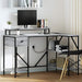 Skrivebord Grå Sonoma 120 x 79 x 86,5 cm Konstruert tre