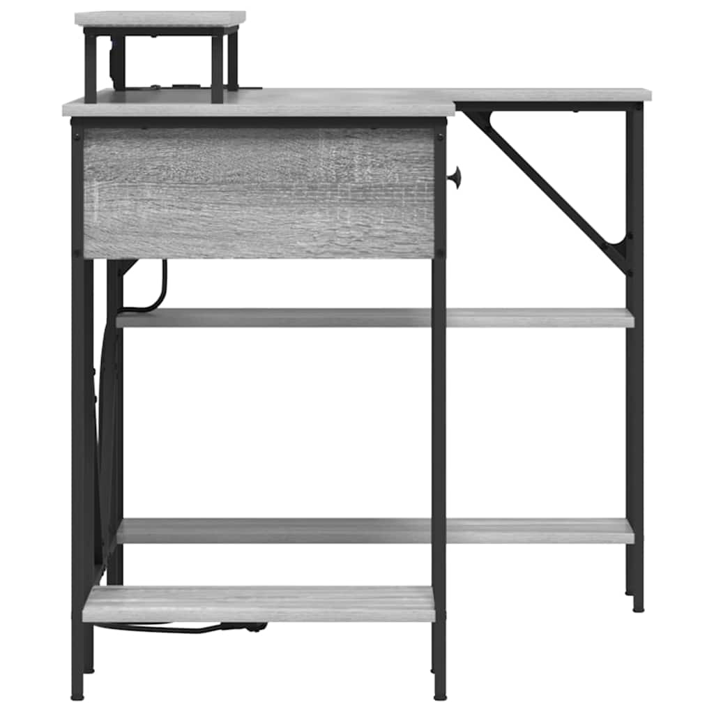 Skrivebord Grå Sonoma 120 x 79 x 86,5 cm Konstruert tre