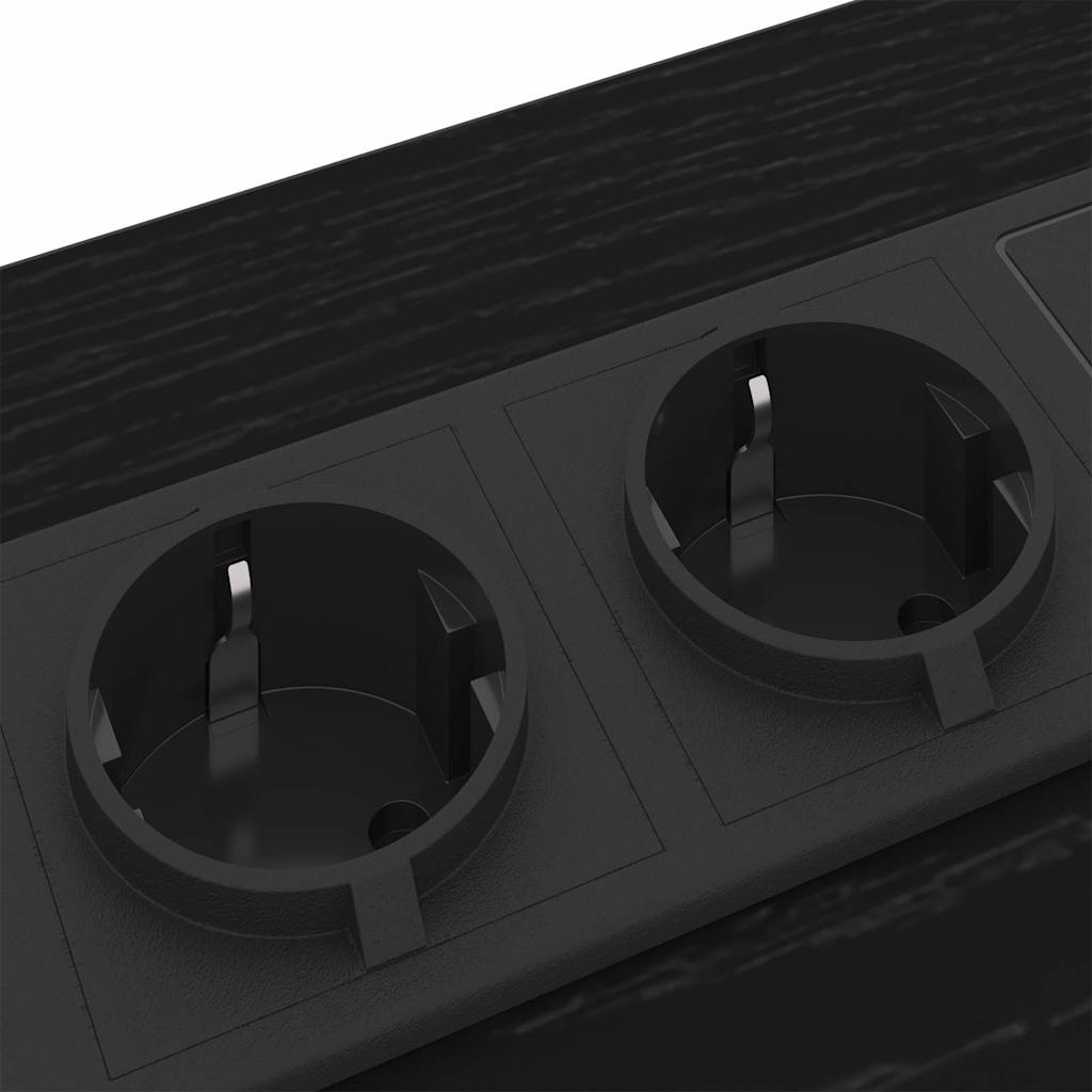 Nattbord 2 pcs Svart eik 30 x 48 x 61 cm Konstruert tre