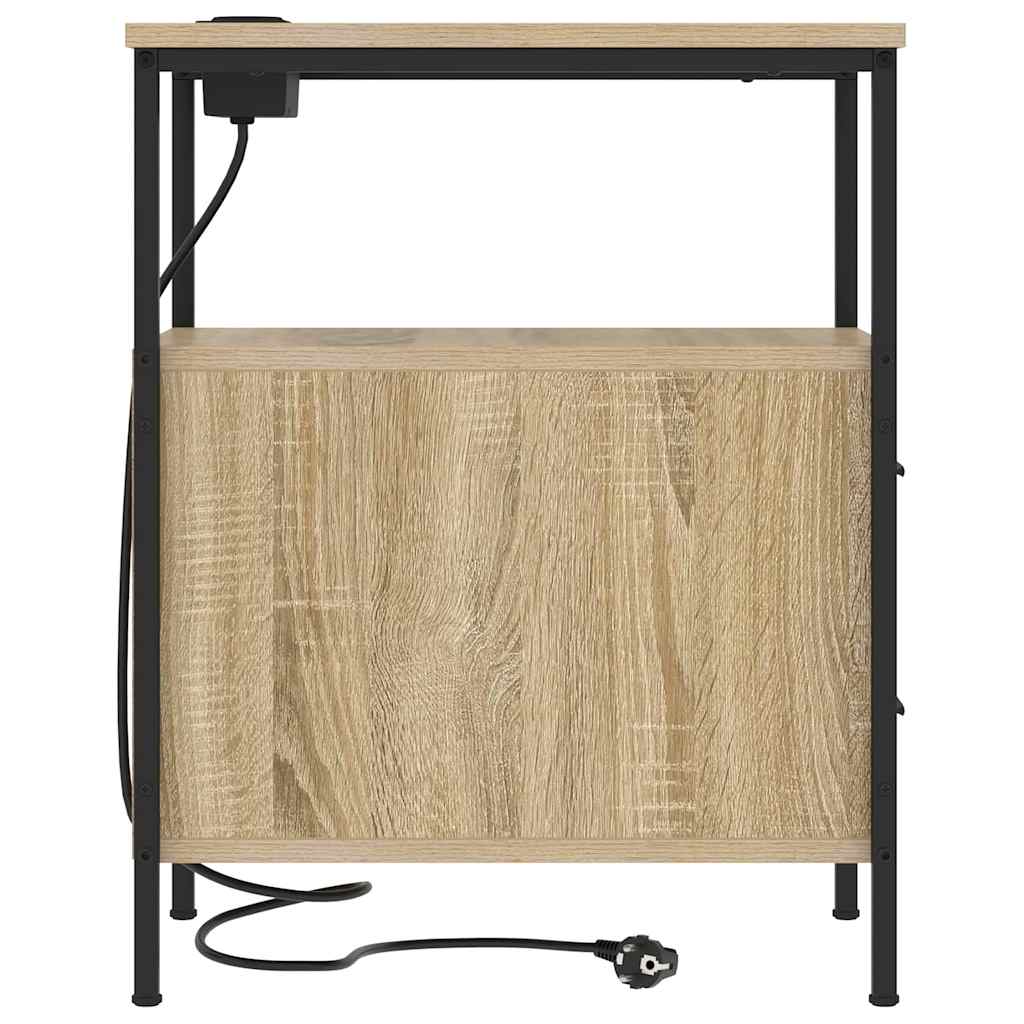 Nattbord med skuff Sonoma eik 30 x 48 x 61 cm Konstruert tre