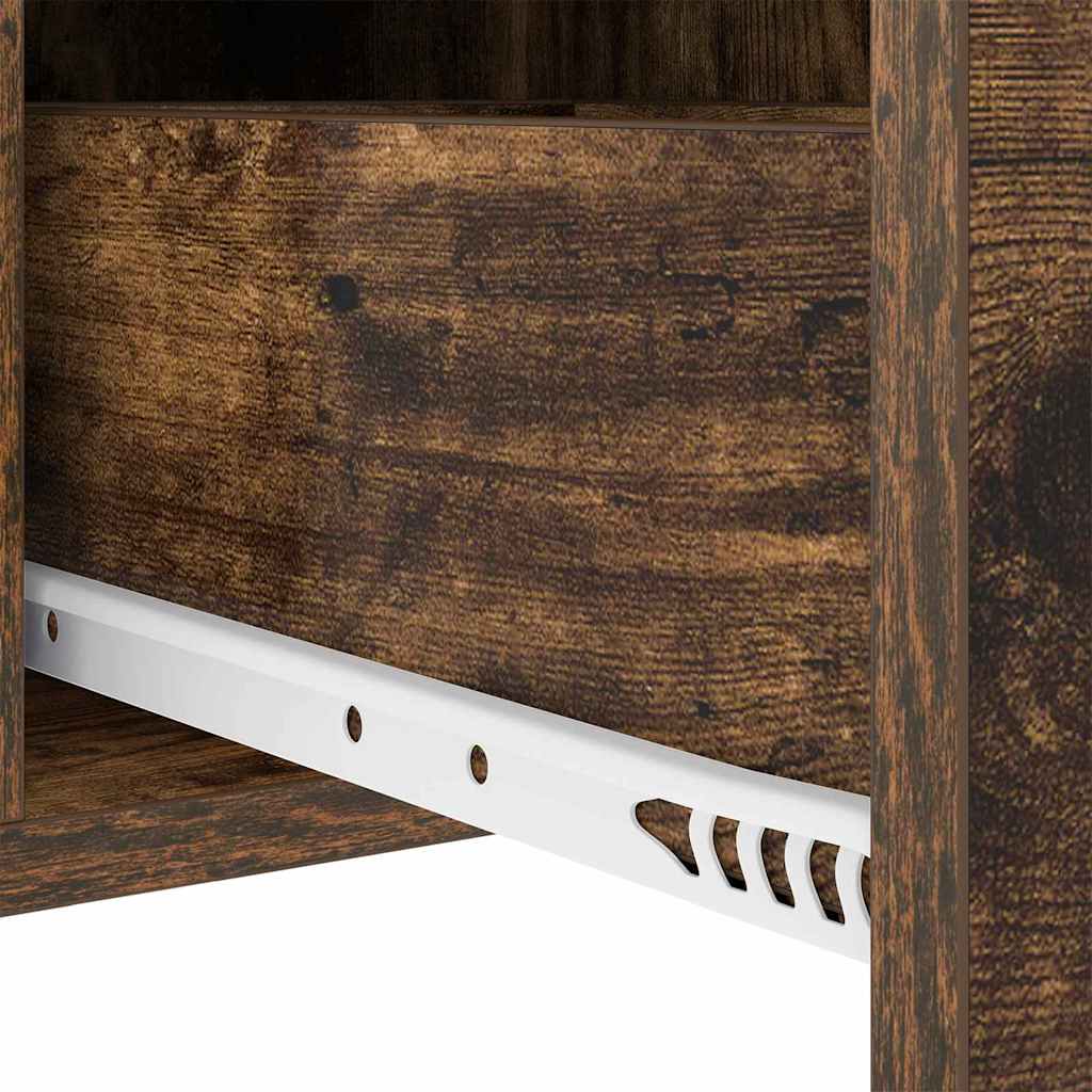 Nattbord 2 pcs Røkt eik 30 x 48 x 61 cm Konstruert tre