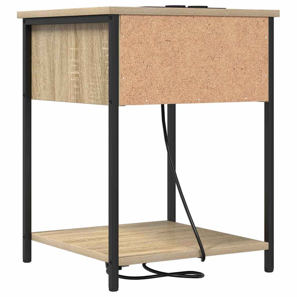 Nattbordskap 2 pcs Sonoma eik 42 x 41 x 56 cm Konstruert tre