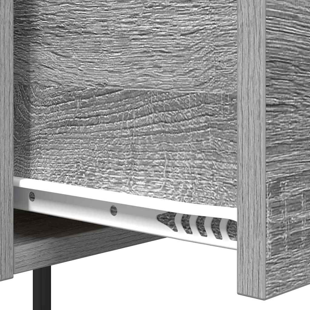Nattbordskap 2 pcs Grå Sonoma 42 x 41 x 56 cm Konstruert tre
