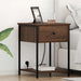 Nattbordskap 2 pcs Brun Eik 42 x 41 x 56 cm Konstruert tre