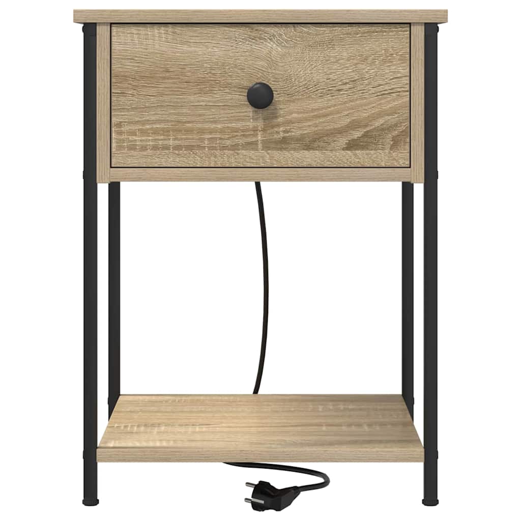Nattbordskap 2 pcs Sonoma eik 42 x 41 x 56 cm Konstruert tre