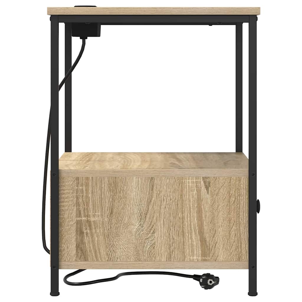 Nattbordskap 2 pcs Sonoma eik 42 x 41 x 56 cm Konstruert tre