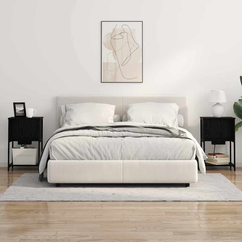 Nattbordskap Svart eik 38 x 31 x 61 cm Konstruert tre