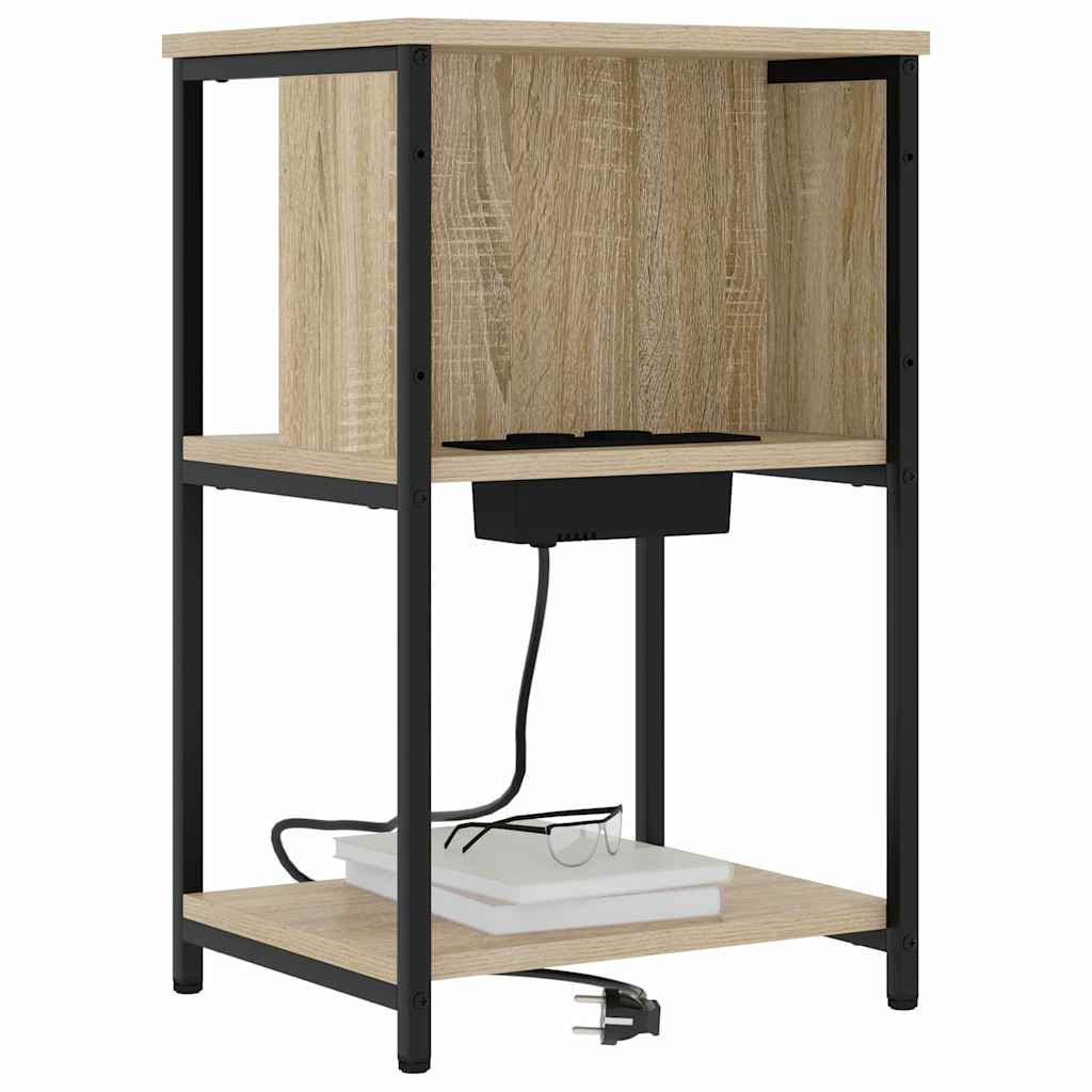 Nattbordskap 2 pcs Sonoma eik 38 x 31 x 61 cm Konstruert tre