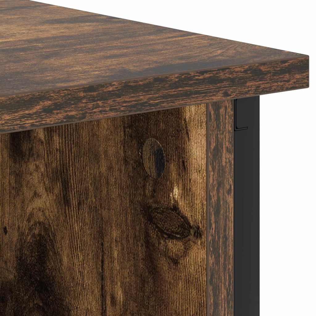 Nattbordskap 2 pcs Røkt eik 38 x 31 x 61 cm Konstruert tre