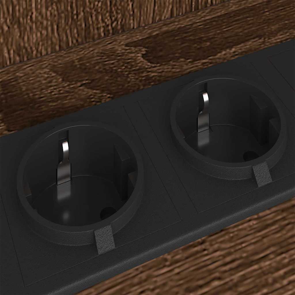 Nattbordskap brun eik 38 x 31 x 61 cm Konstruert tre