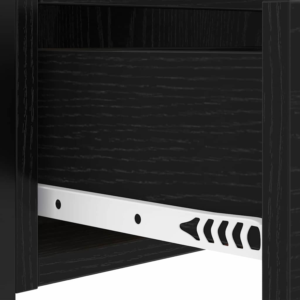 Nattbordskap 2 pcs Svart Eik 40 x 31 x 60 cm Konstruert tre