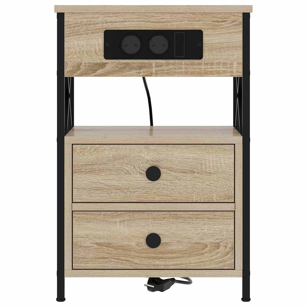 Nattbordskap Sonoma eik 40 x 31 x 60 cm Konstruert tre