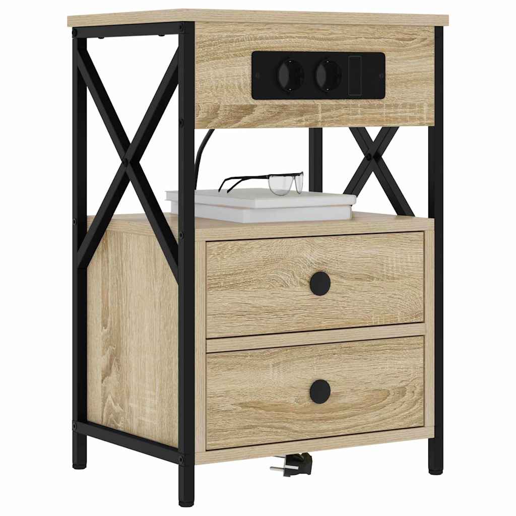 Nattbordskap Sonoma eik 40 x 31 x 60 cm Konstruert tre